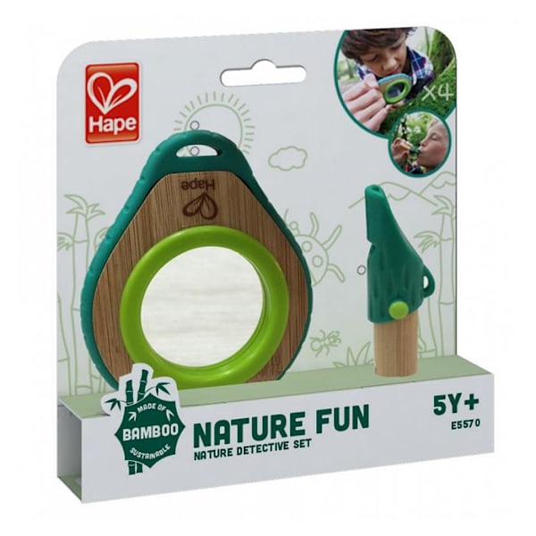 Naturdetektiv i bambu - HAPE - Utomhusspel i trä - E5570 Beige