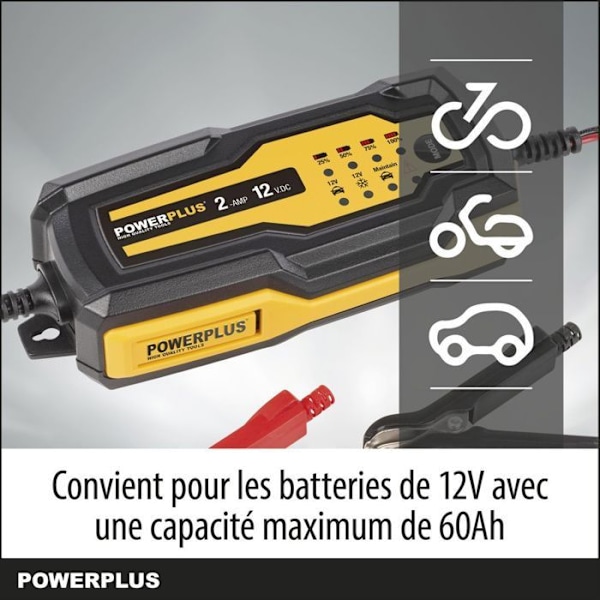 POWX4201 - Älykäs laturi - 12V 60Ah Gul