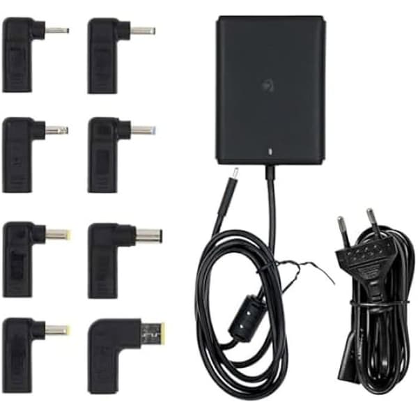 Adaptör för Bärbar Dator - NEDIS - 100 W - USB-C - 8 spetsar - GaN Svart