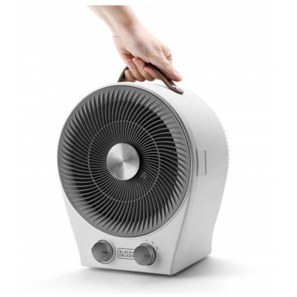 Varmepumpe Ventilator 2i1 - BLACK ET DECKER - Bxfsh2000E - 1000-2000W - Vippende - Fjernbetjening sort