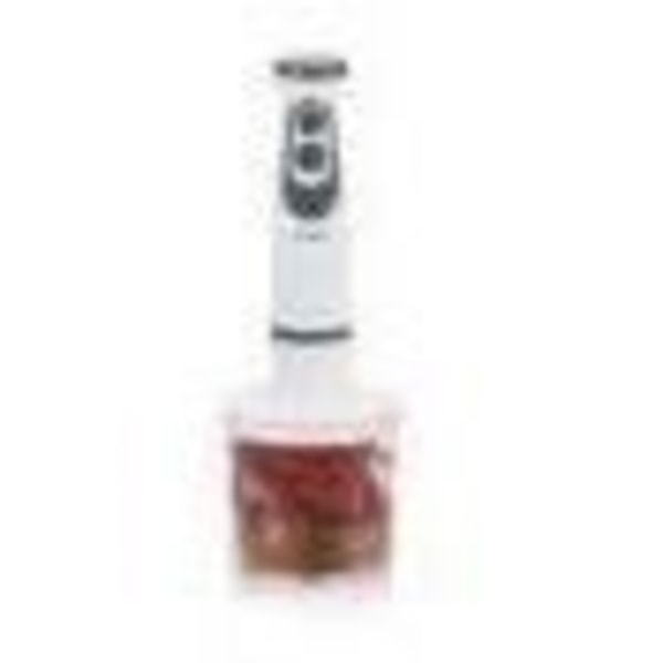 Mixerstav - DOMO - DO1089M - 600 W - Variabel hastighed + Turbo - Stavblender, pisker, hakker, målebæger - Hvid Hvid, gennemsigtig og grå