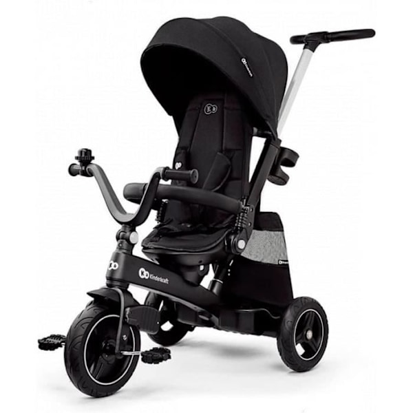 Tricycle evolutiv KINDERKRAFT EASYTWIST - Drejbar sæde 360° - Sort Svart