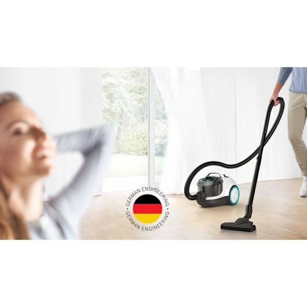 BOSCH GX21 - Påslös kanisterdammsugare - ProHygiène - 550W - 78 dB - UltraAllergy Filter - 10m - 2L - Vit