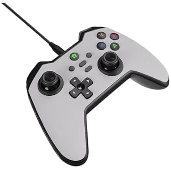 GENESIS Mangan 300 musta, valkoinen USB-peliohjain Android, Nintendo S Sort hvid