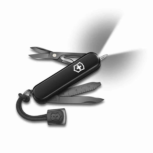 Pienkotelo - Victorinox - Signature Lite Onyx Black - 9 Toimintoa - LED Valo - Rullakynä sort
