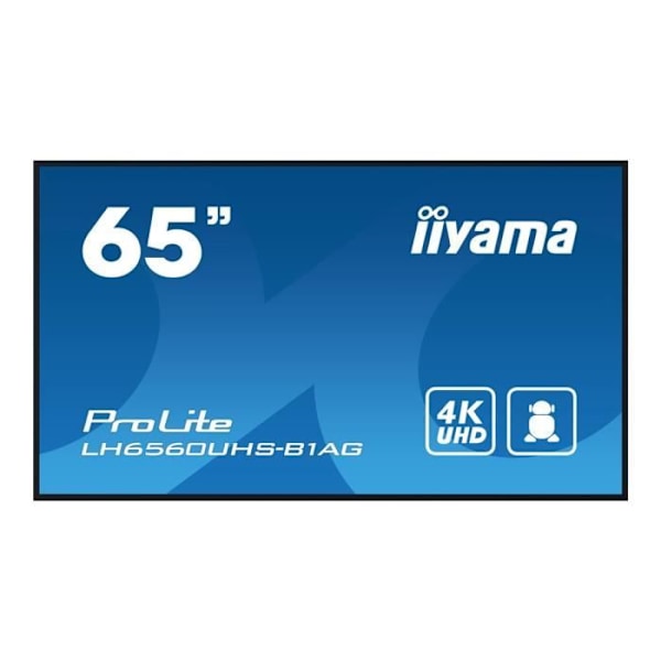 LED-bakgrundsbelyst LCD platt skärm med integrerad SoC mediaspelare - iiyama - iiyama ProLite LH6560UHS-B1AG - diago class