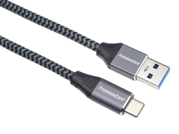 USB-C till USB A-kabel - PREMIUMCORD - ku31cs3 - 3A - 5 Gbit/s - Svart