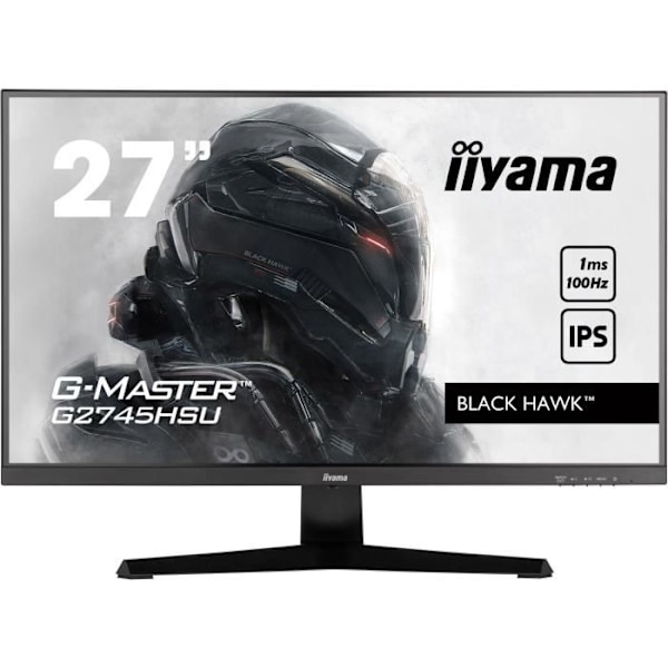 Iiyama Gaming PC-skærm 27" IPS FHDa100Hz 1ms DP HDMI / HUB-USB, højttalere