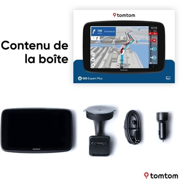 Kraftig GPS-navigator - TOM TOM GO Expert Plus - 6" HD-skærm - Verdenskort