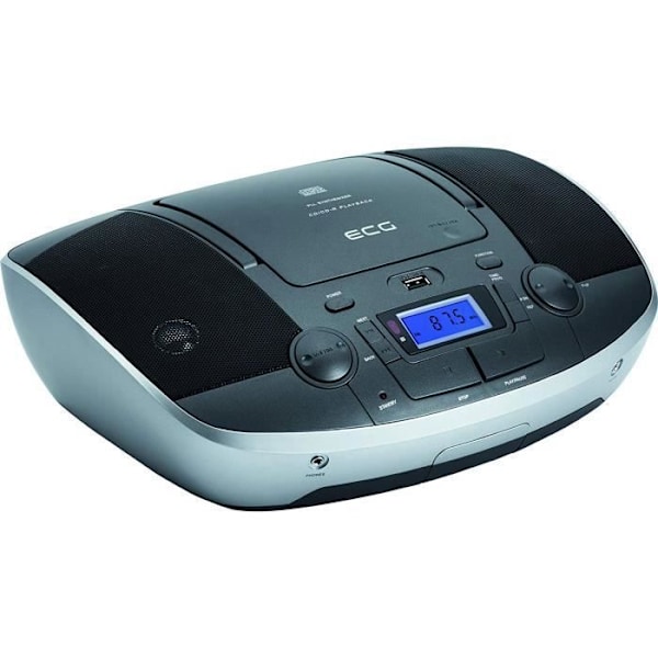 Radio CD - ECG - CDR 1000 U Titan – CD/MP3-spelare – USB-port – Digital FM-tuner – LCD-skärm – Fjärrkontroll – 2 x 3 W