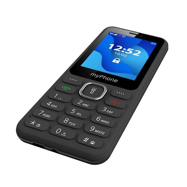 Mp myphone Myphone 6320 Telefon med Store Taster, 1000 mAh Batteri, Bluetooth, Kamera, MP3, Lommelygte - Sort