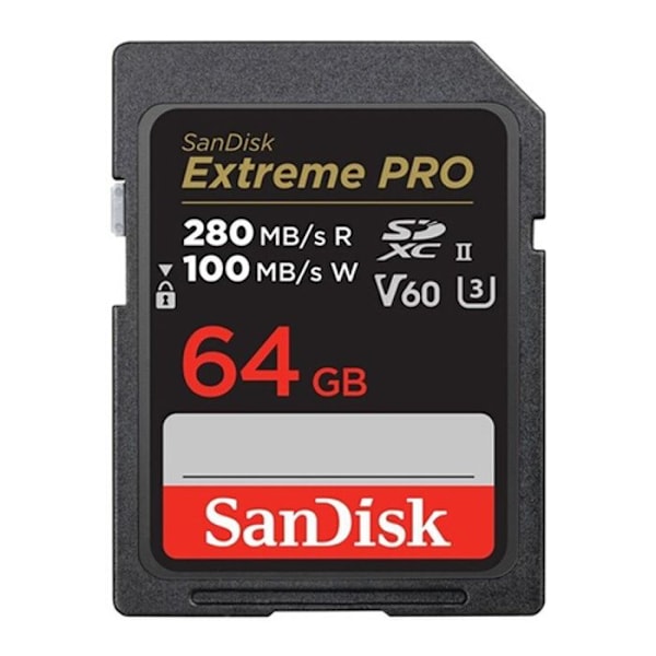 Muistikortti - SanDisk - Extreme Pro - 64 Gt - V60 - 280 Mt/s