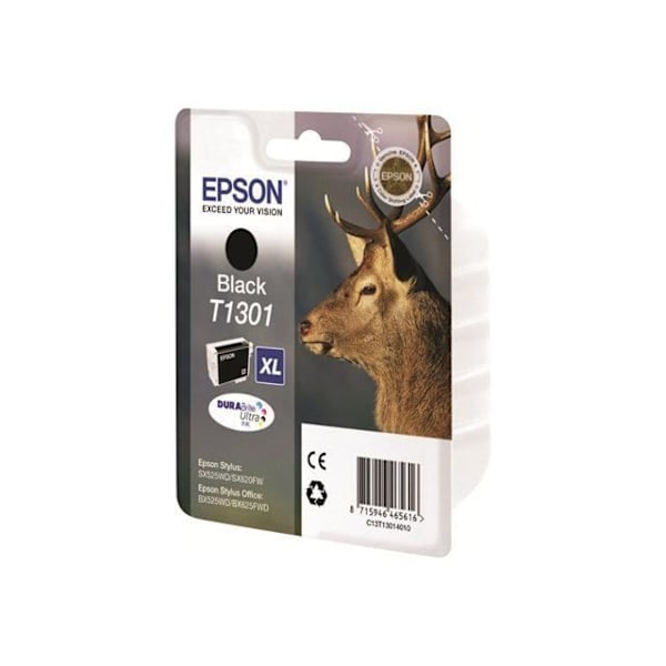 EPSON T1301 sort blækpatron - Hjorte (C13T13014012)