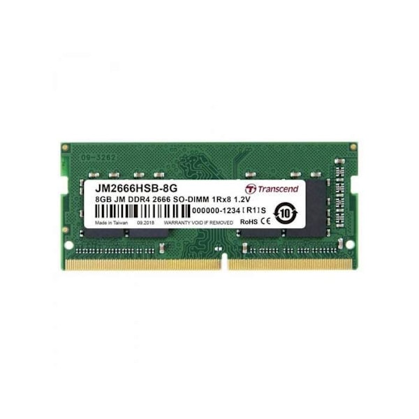 TRANSCEND JM2666HSH-4G DDR4 hukommelsesmodul - 4 GB - 2666 MHz - SO DIMM 260 ben
