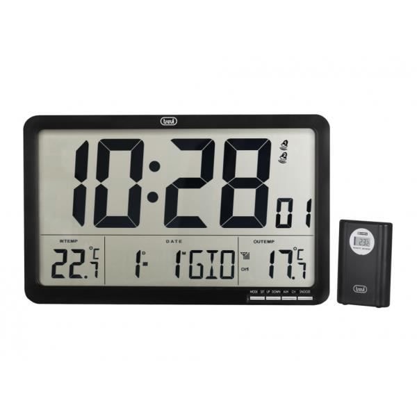 Trevi OM 3560 RC. Produktfarve: Sort, Målefunktioner: Indendørs termometer, Udendørs termometer, Display trend
