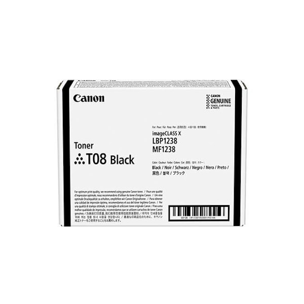 Toner - CANON - T08 SORT - 11000 sider - Kompatibel i-SENSYS - 1 stk.