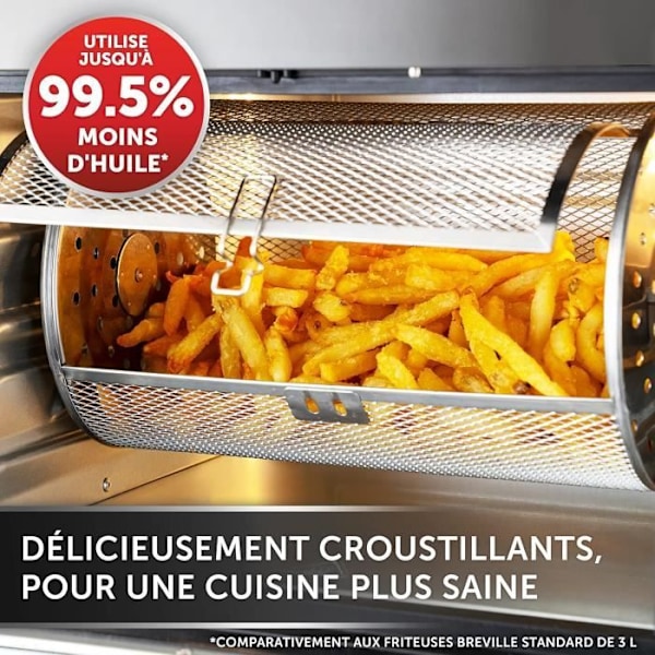 Breville Halo Rotisserie digital air fryer ekstra stor 10L - Sort og Grå VDF127X