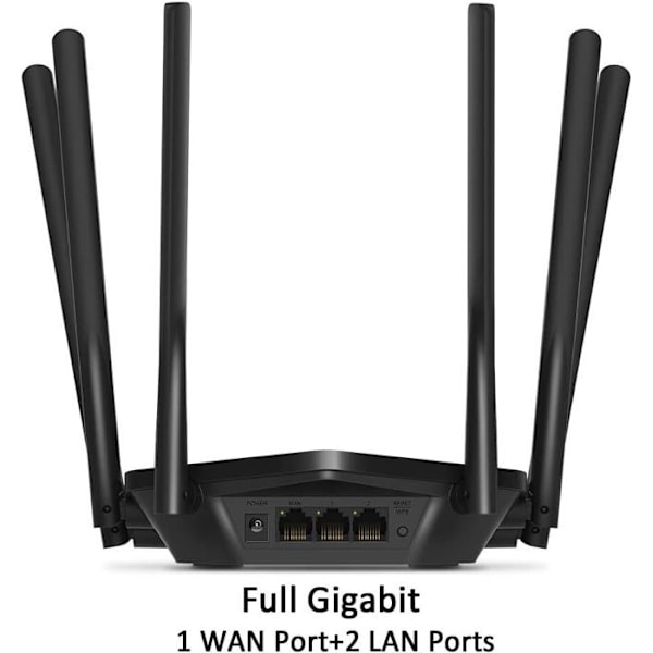 AC1900Mbps Dual-Band WiFI-router - MERCUSYS MR50G - 6 externa antenner - 2 Gigabit LAN-portar + 1 Gigabit WAN-port