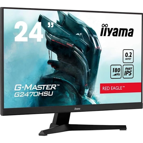 PC-näyttö - IIYAMA - G2470HSU-B6 - 24" IPS FHD 1920 x 1080 - 0,2 ms - 180 Hz - HDMI DP - Musta musta