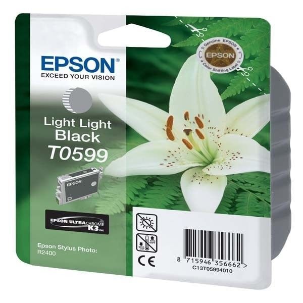 EPSON T0599 blækpatron - Lys sort - Standardkapacitet 13ml