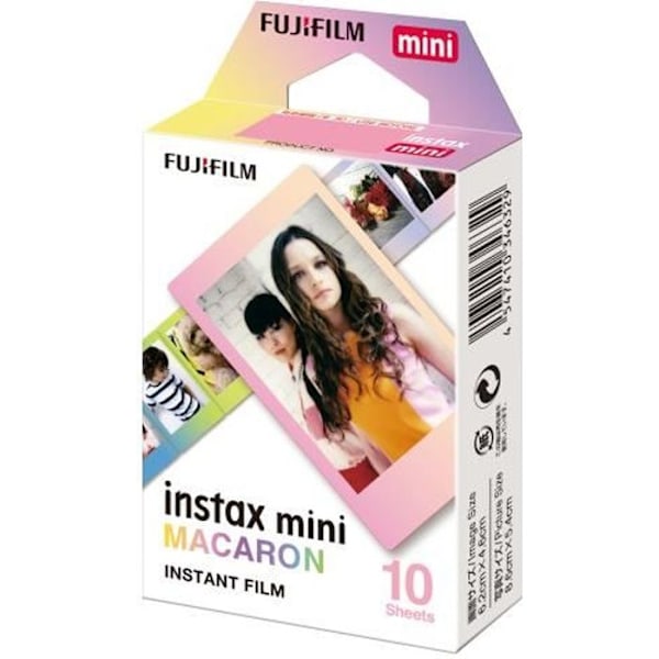 Fujifilm Instax Mini MACARON Pikakehitysvärifilmi ISO 800 10 valotusta