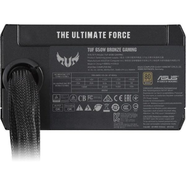 ASUS - TUF 650 W strømforsyning - Bronze certificeret - 6 års garanti