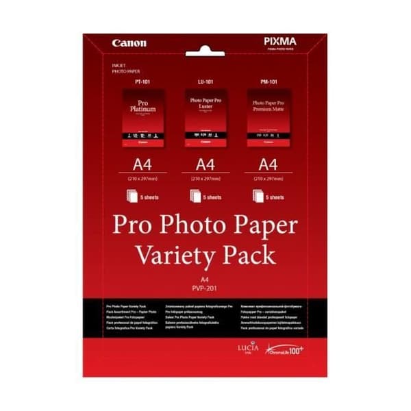 CANON Pack PVP-201 Variety Pro Pack LU 101 (5 ark) + PT 101 (5 ark) + PM-101 (5 ark)