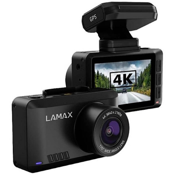 Ajokamera + GPS Lamax T10 Vaakasuora katselukulma = 170° Datanäyttö videossa, G-sensori, WDR, Record