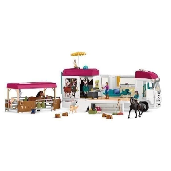 Equestrian Campervan, fra 5 år, schleich 42619 HORSE CLUB - bokssæt, 227 stk. Rosa