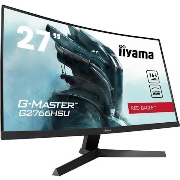 Buet pc-gamingskærm - IIYAMA G-Master Red Eagle G2766HSU-B1 - 27" FHD - VA-panel - 1 ms - 165Hz Sort