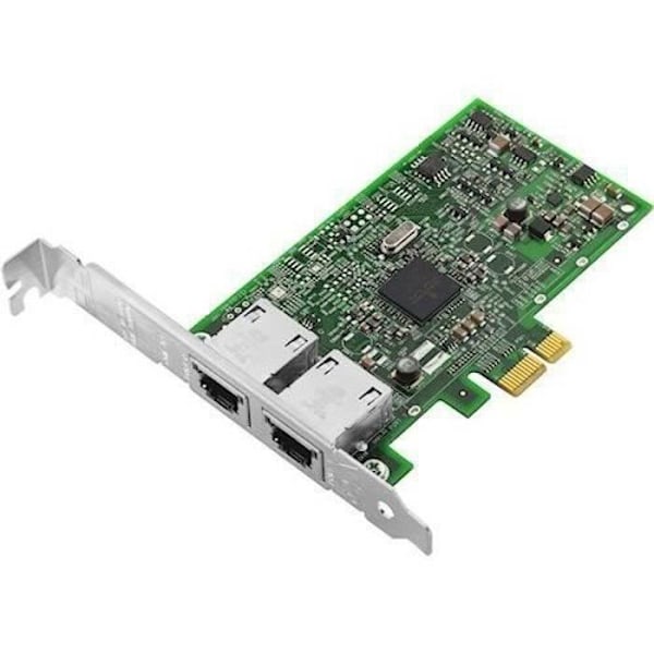 Netværksadapter - LENOVO - ThinkSystem NetXtreme - PCIe 2.0 x4 - Gigabit Ethernet x2 - Lav profil Grøn