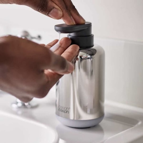 Sæbedispenser - Joseph Joseph - EasyStore™ Luxe - Rustfrit stål - Genopfyldelig - 300 ml Krom