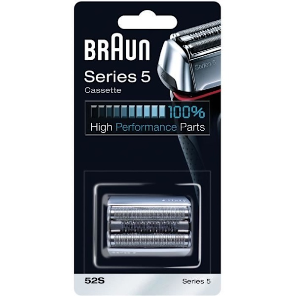 Vaihtokasetti - BRAUN - 52S - Series 5 sähköparranajokoneeseen - hopea
