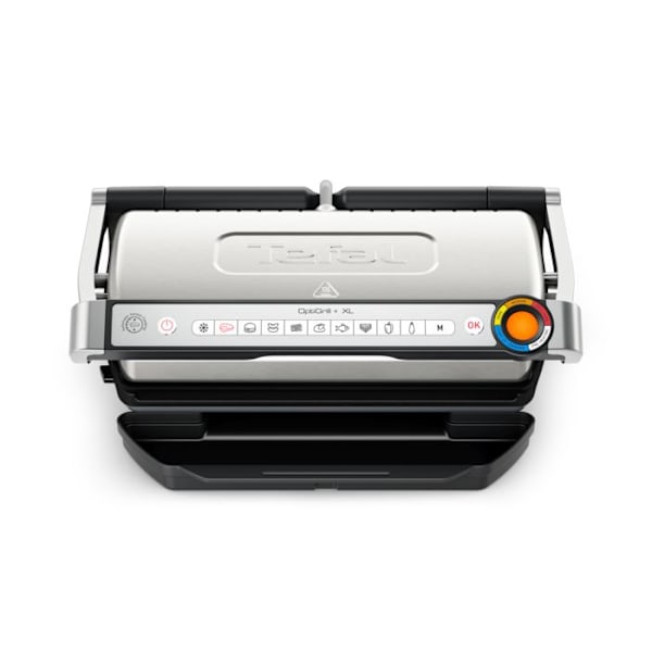 Tefal OptiGrill+ XL, Intelligent grill, 9 automatiske programmer, Perfekte resultater, Madlavningsindikator, GC728D10 Metall