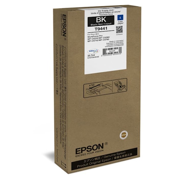 EPSON T9441 blækpatron - Sort - 35,7 ml - DURABrite Ultra - til WorkForce Pro
