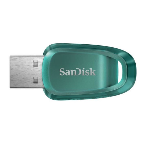USB-avain - SANDISK - Cruzer Ultra Eco - 512 Gt - USB 3.2 Gen 1 - 100 Mt/s - Musta Vihreä