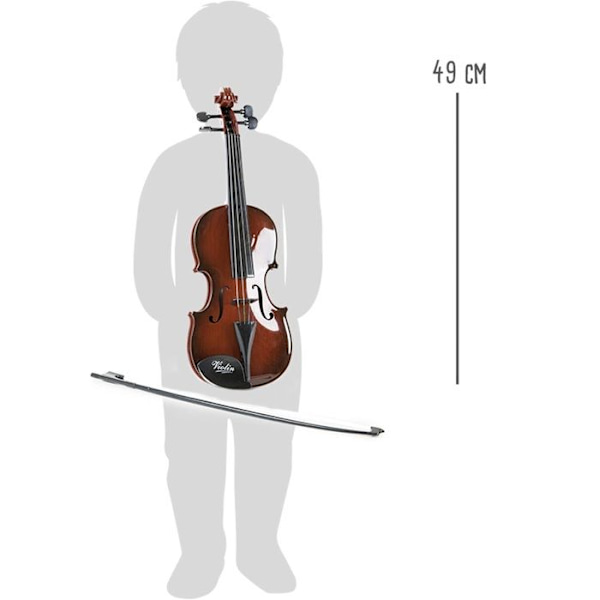 Violin til børn - HANDELSHAUS LEGLER - Lille fod 7027 - Træ-look plastik - Sort sløjfe Brun