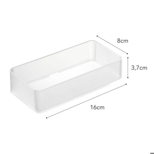 Sarja 2 torni pinottavaa säilytysyksikköä 16 x 8 x 3,7 cm