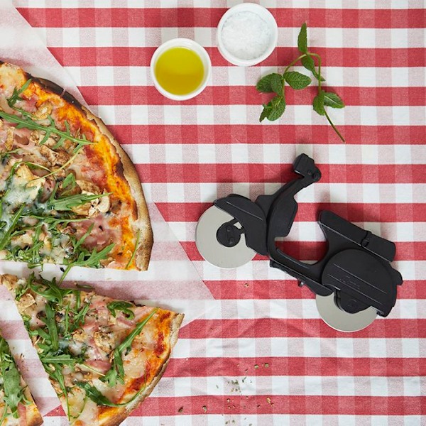 Balvi Scooter pizzahjul i rostfritt stål svart