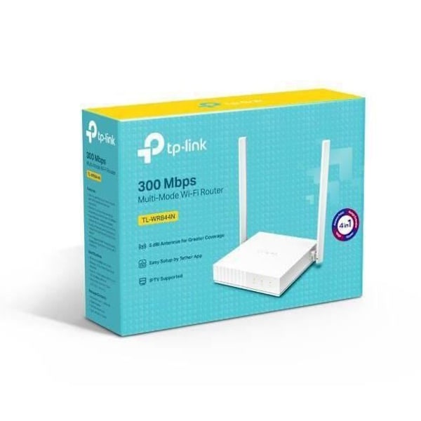 Wifi Router Tp-link Tl-wr844n Ap / / Repeater 4x Lan, 1x Wan (2,4 Ghz, 802,11 N) 300 Mbps, Tabell, Internt Till Ap / Klient / Route