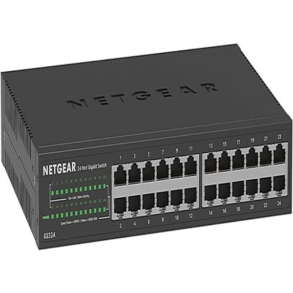 Kytkin, ei hallittava, 24 porttia - NETGEAR - GS324-200EUS - Gigabit Ethernet - 24 porttia