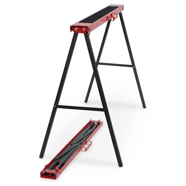 Klapbord - Ikke specificeret - 250kgs - Arbejdshøjde 78.5 cm - Rød farve - Solgt i pakke