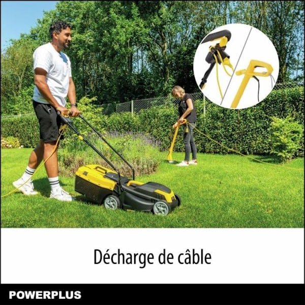 Ruohonleikkuri ja Sähkösakset - POWERPLUS - POWXG62205T - Ruohonleikkuri 1300 W & 32 mm Ø - Sähkösakset 250 W & 220 mm Ø sort