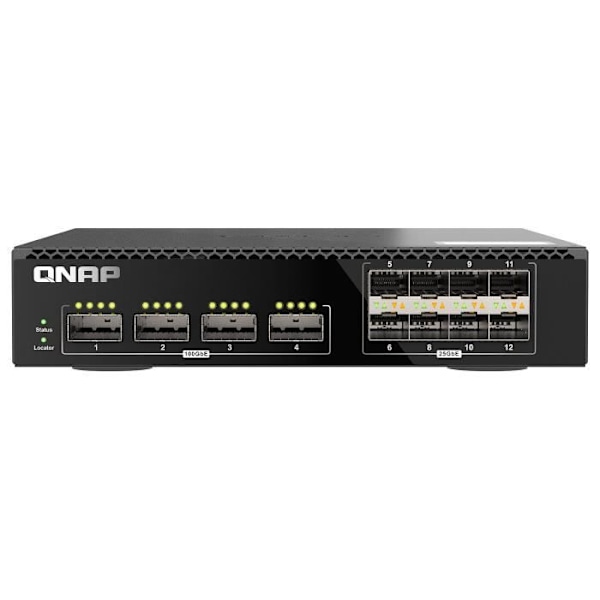 QNAP QSW-M7308R-4X hallittu verkkokytkin - 4 QSFP28 100 Gbps + 8 SFP28 25 Gbps