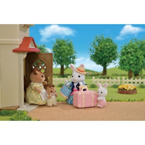 Pienoishahmo - Mum Snow Rabbit ja hänen viikonloppumatkalaukkunsa - SYLVANIAN FAMILIES Flerfarvet