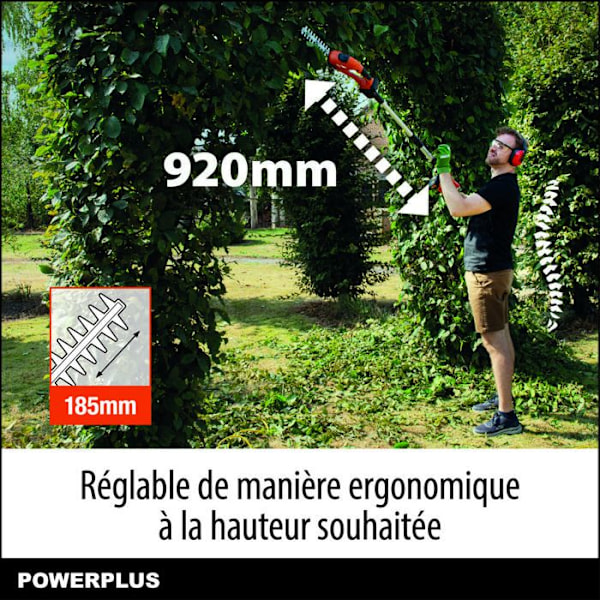 Powerplus Dual Power Hækkeklipper/Gasgræsklipper Batteri POWDPG75300 - 20 V, uden Batteri eller Oplader orange