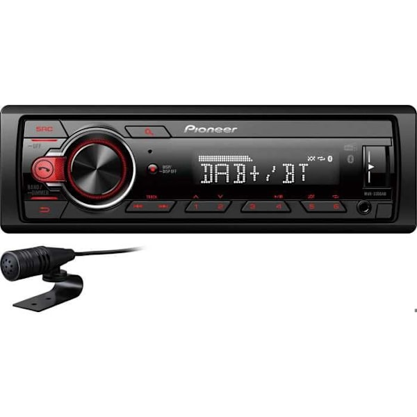 Bilradio - PIONEER - MVH-330DAB - USB - DAB+ - Bluetooth - 4x50 Watt