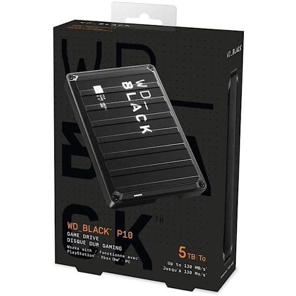 WD_BLACK P10 Game Drive - Extern spelhårddisk - 5 TB - PS4 Xbox - 2,5" (WDBA3A0050BBK-WESN)