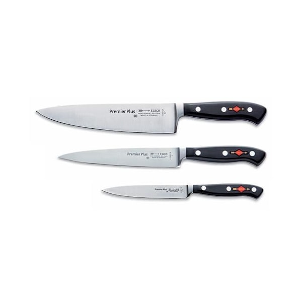 Coffret DICK 3 knivar Premier Plus kock + kock + skivkniv