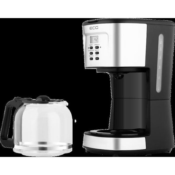 Filterkaffekande - ECG - KP 2125 Supreme - 1,5 L - 12 kopper - LCD-skærm - Hold varm-funktion